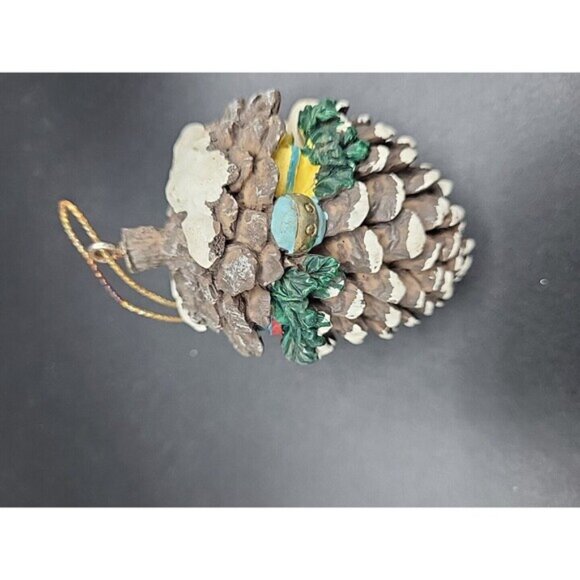 Vintage Christmas Pinecone Animal Ornaments Woodland Set Of 3 - Picture 5 of 7